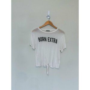 ⚡️3/$15 charlotte russe born extra tie front tee